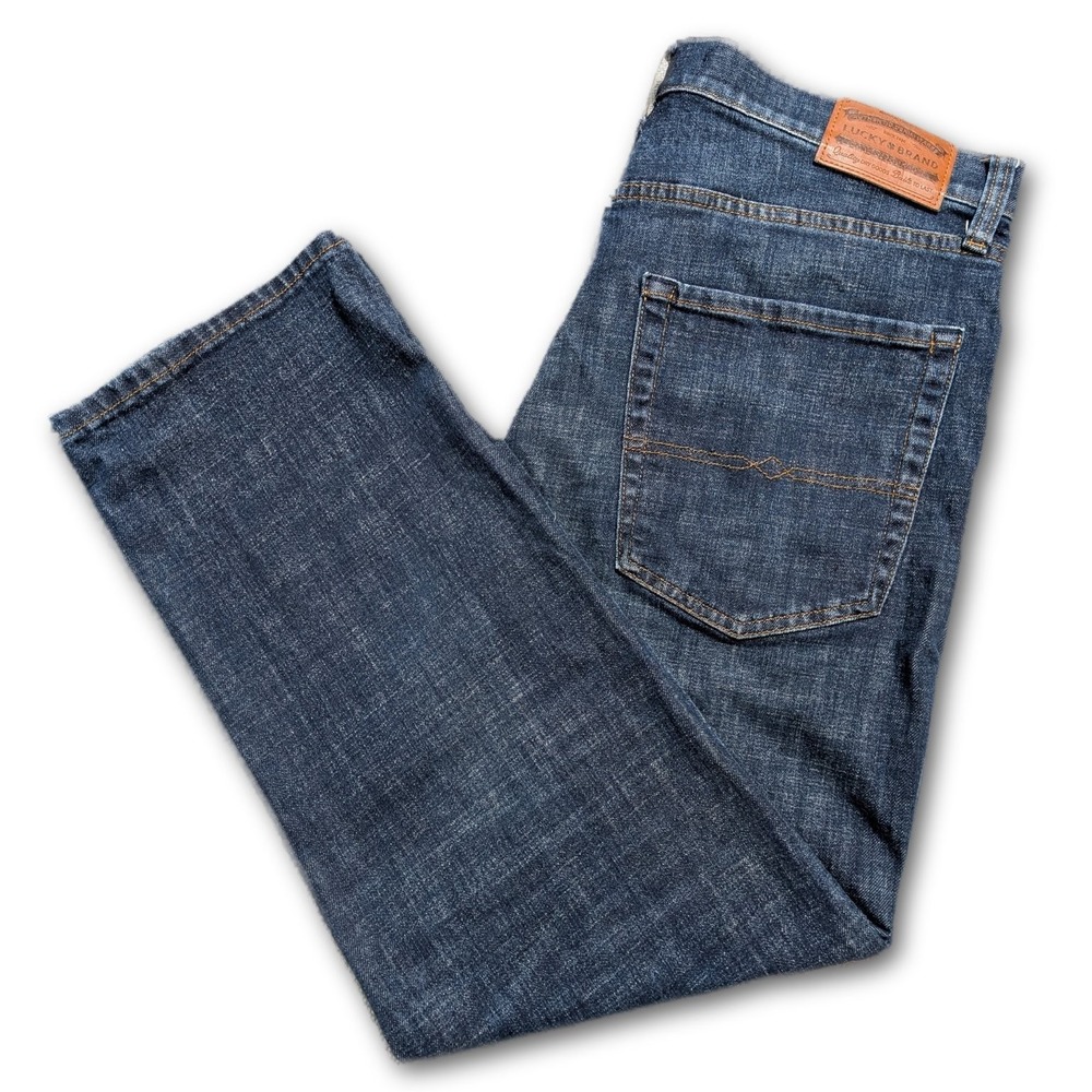 LUCKY BRAND Mens Jeans 223 Blue 36x30 Straight Denim Stretch Dark Wash